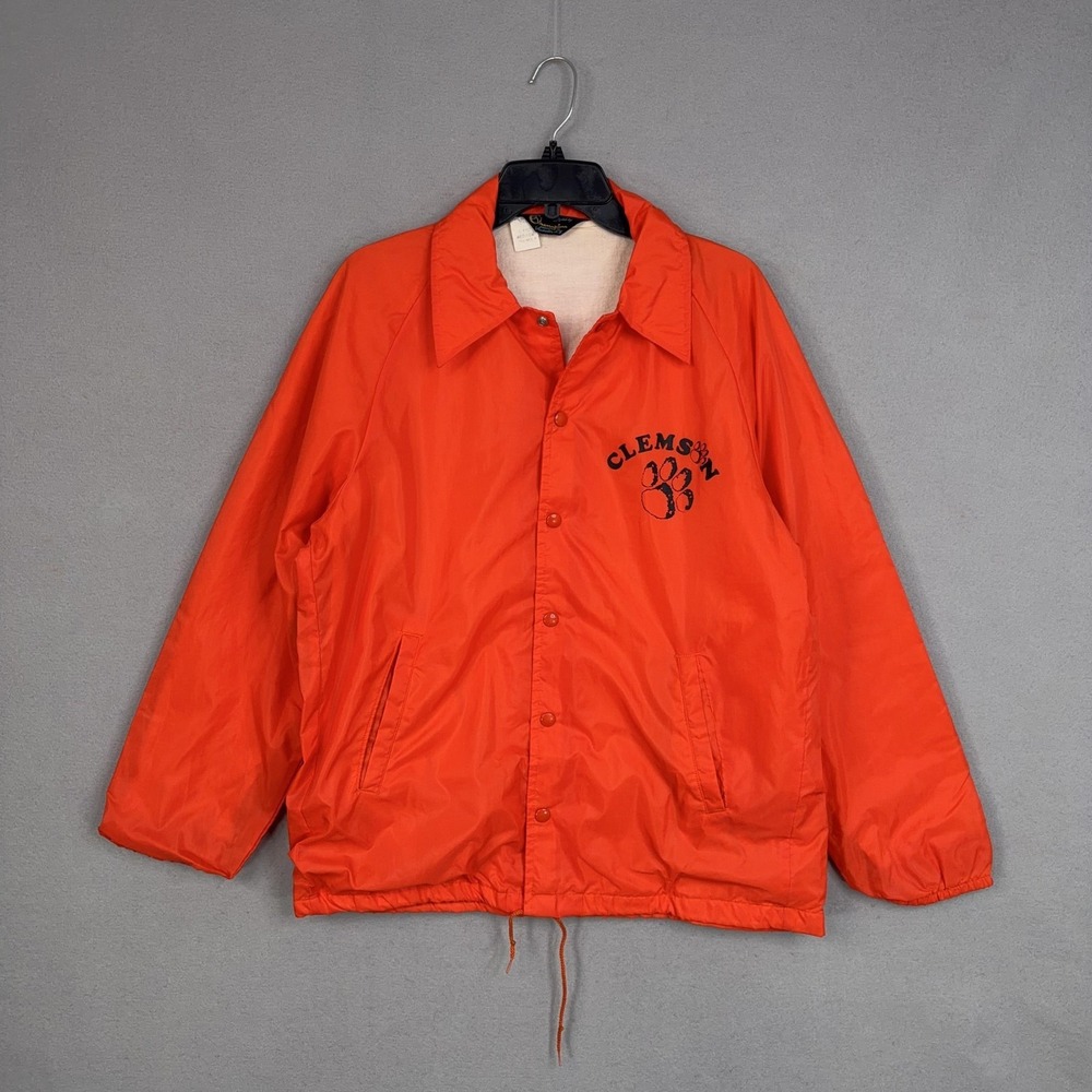 Vintage Clemson Tigers Jacket Mens Medium NCAA Champion Running Man Coach
